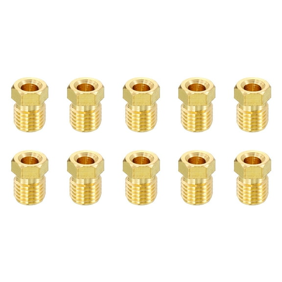10Pcs Fit for 4mm Tube Brass Nut, Oil Pipe Nut Brass Compression Tube Nut Fittings for Water Oil Air Pipe