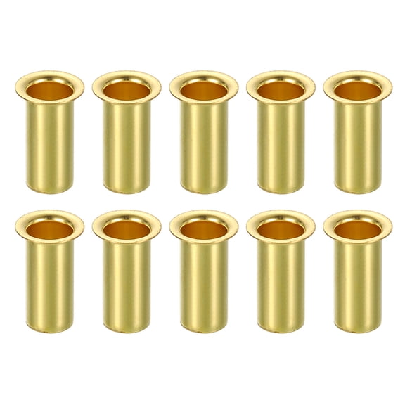 10Pcs Fit for 1/4" Tube ID Brass Compression Fitting, Insert Tube Support Compression Sleeve Fitting, Sleeve Ferrules for Water Oil Air Pipe