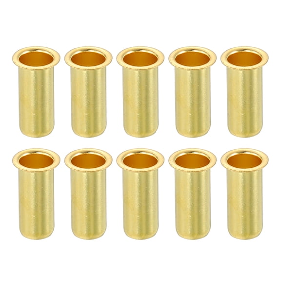 10Pcs Fit for 6mm(15/64") Tube ID Brass Compression Fitting, Insert Tube Support Compression Sleeve Fitting, Sleeve Ferrules for Water Oil Air Pipe