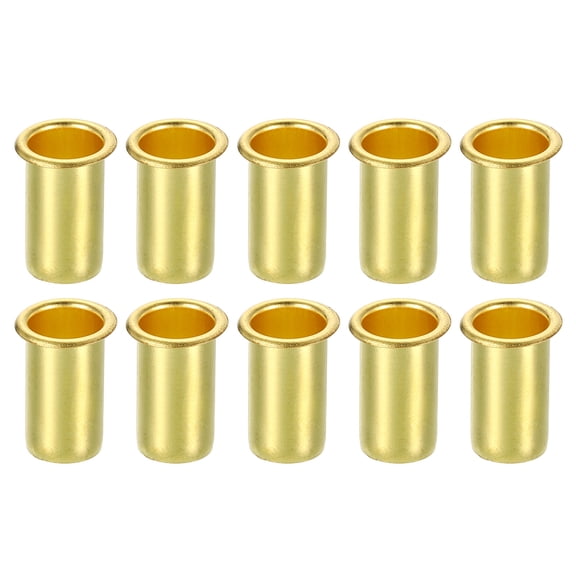 10Pcs Fit for 3/8" Tube ID Brass Compression Fitting, Insert Tube Support Compression Sleeve Fitting, Sleeve Ferrules for Water Oil Air Pipe