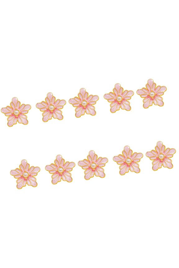 10Pcs Flower Alloy Cufflinks Buttons Metal Clothing Button Fasteners For Costume Jackets Dress Coat Sewing Craft