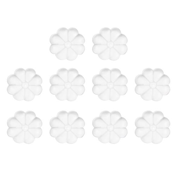 Raindrops Transparent PU Door Wall Protectors SelfAdhesive Flower Design Bumpers for Home Use 10 Pcs