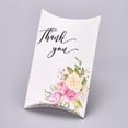 thumbnail image 1 of 10Pcs Flower Pattern Word Thank You Paper Pillow Boxes Gift Candy Packing Box White Jewelry Gift Boxes for Bracelets Earrings Necklaces Jewelry Gift Packaging Box: 12.5x7.6x1.9cm, 1 of 4