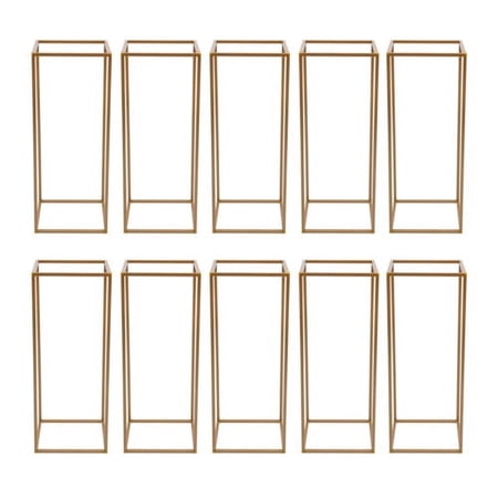 10Pcs Flower Vase Column Stand Metal Road Lead Wedding Event Rack Centerpieces