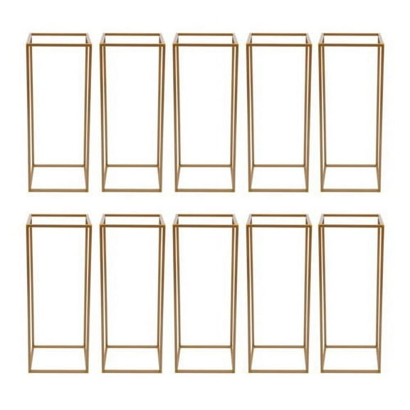 10Pcs Flower Vase Column Stand Metal Road Lead Wedding Event Rack Centerpieces