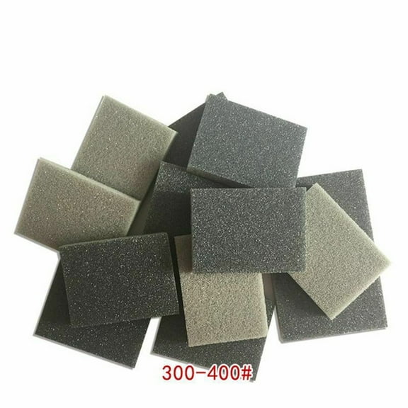 10Pcs Foam Sanding Block Wet Dry Bodywork Fine Coarse Grit Sandpaper Sponge Best Adsorption Waterproof Sandpaper Sponge