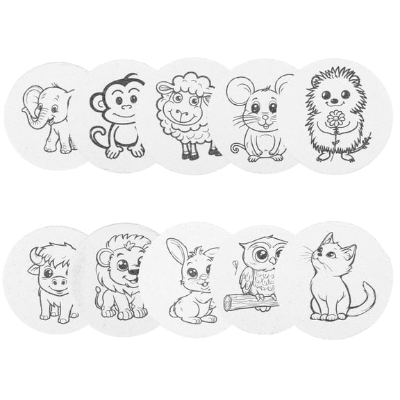 10Pcs Foam Texture Paper 3D Foam Craft Paper Kit Wood Pulp Cotton Water Expand Art Easy DIY Painting Craft Supplies for Parent Child School Art Class