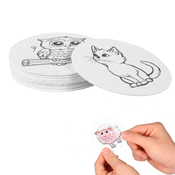 10Pcs Foam Texture Paper 3D Foam Craft Paper Kit Wood Pulp Cotton Water Expand Art Easy DIY Painting Craft Supplies for Parent Child School Art Class