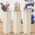 thumbnail image 1 of 10Pcs Folding Wedding Centerpieces Cardboard Flower Stand, Portable Paper Cylinder Display Flower Stand for Wedding Party Decoration 11.8" x 11.8" x 39" Milky White, 1 of 7