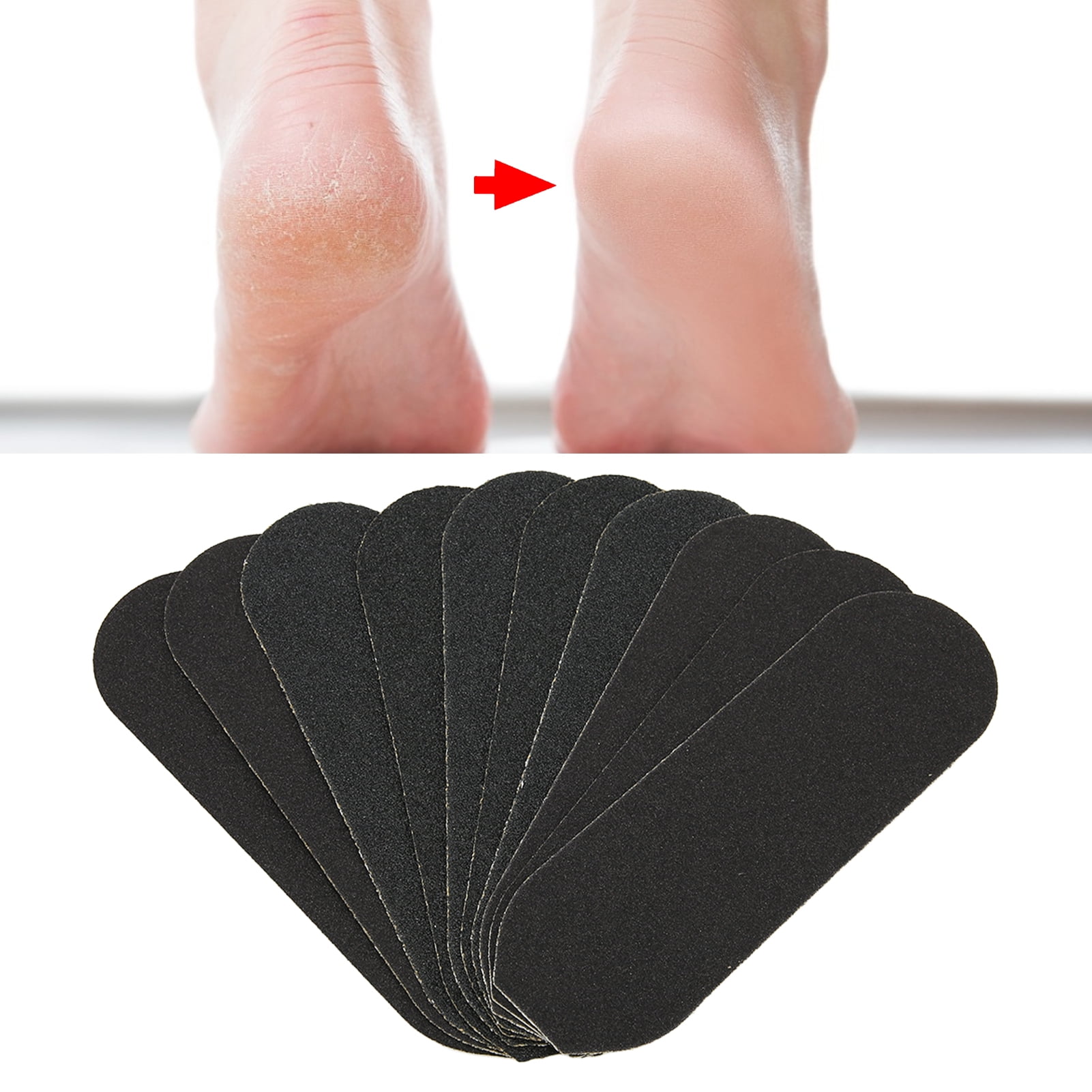10Pcs Foot File Replacement Pads Cracked Skin Corns Callus Removal Pedicure File Refill Pads
