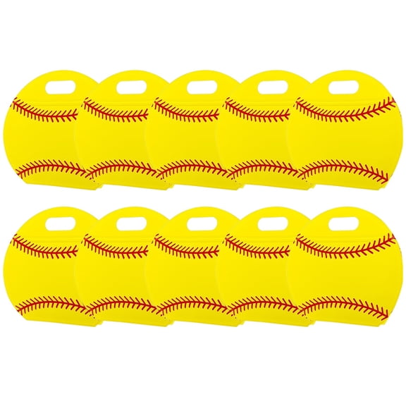10Pcs Football Snack Bags with Handles Reusable Sealed Stand-Up Goody Bags, Football Themed Party Favors Birthday Supplies for Team Practice/Game Day