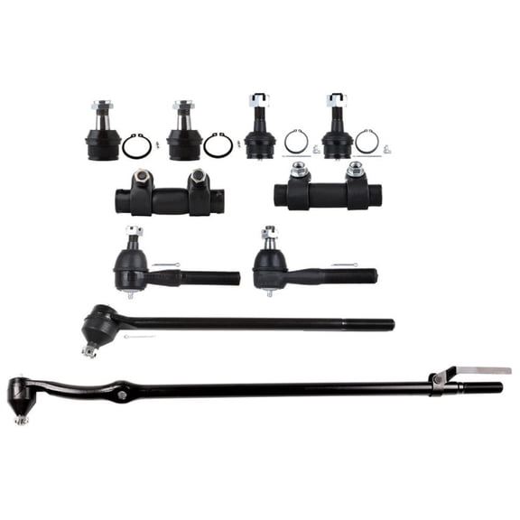 10Pcs Front Suspension Kit Lower Ball Joints Tie Rod Ends For Bronco F150
