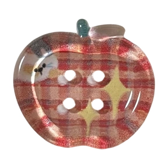 10Pcs Fruit Shape Craft Button 20MM Acrylic Button 4 Hole Sewing Button for Clothes Sewing Craft Knitting Decoration