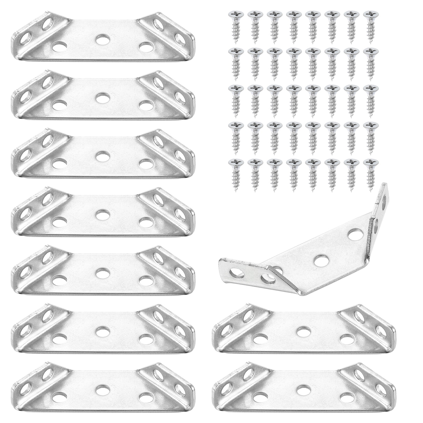10Pcs Furniture Corner Connector, Triangle Shelf Support Brackets ...