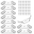 thumbnail image 1 of 10Pcs Furniture Corner Connector, Triangle Shelf Support Brackets, Metal Angle Brace Bracket Fasten Connector for Wood Shelves Furniture, Silver, 1 of 5