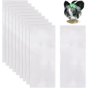 10Pcs Fursuit Eye Mesh 11.8x4.9inch White PVC Printable Net 0.26mm Thick Waterproof Printable Mesh for Furries Cosplay Props Fursuits Craft Making Hole 0.8mm