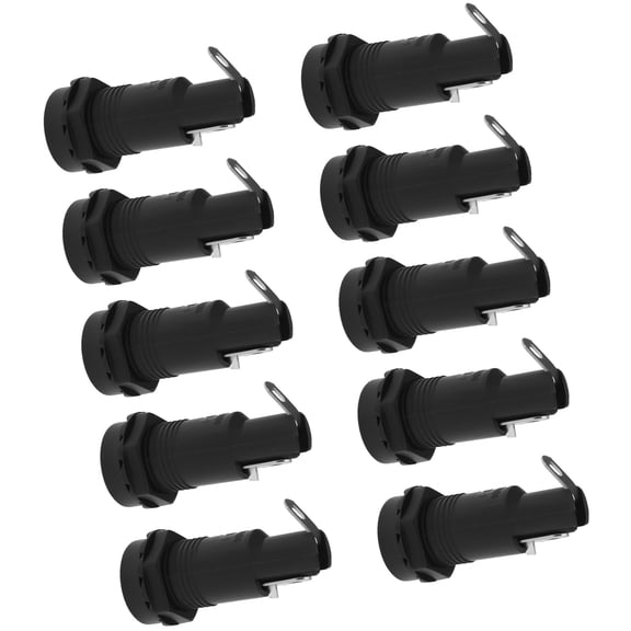 10Pcs Fuses Holder Replacement Panel Mount Chassis Fuses Holder High Temperature Resistance Fuses Box for 5x20MM Glass Fuses