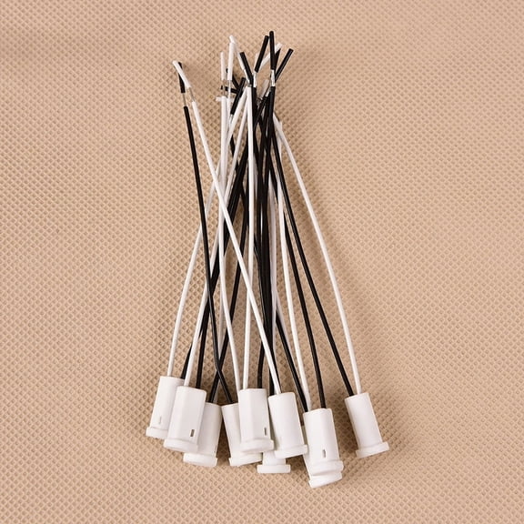 10Pcs G4 Base G4 Socket Plug Ceramic G4 Holder Head Wire Connector 10Cm JDZT WA