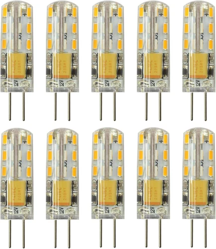 10Pcs G4 LED Bulbs JC Bi-Pin Base Lights 1.5W AC/DC 12V 10W-20W T3 ...