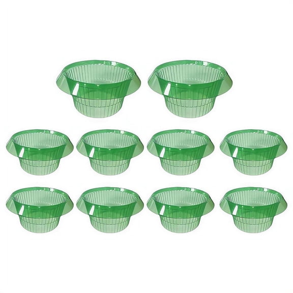 10Pcs Garden Cloches, Slug Collars for Plants, Plastic Slug & Snail Plant Protection Collars, Protect Plants from Snail, Slugs,Slug Collars Protects Plants - Green