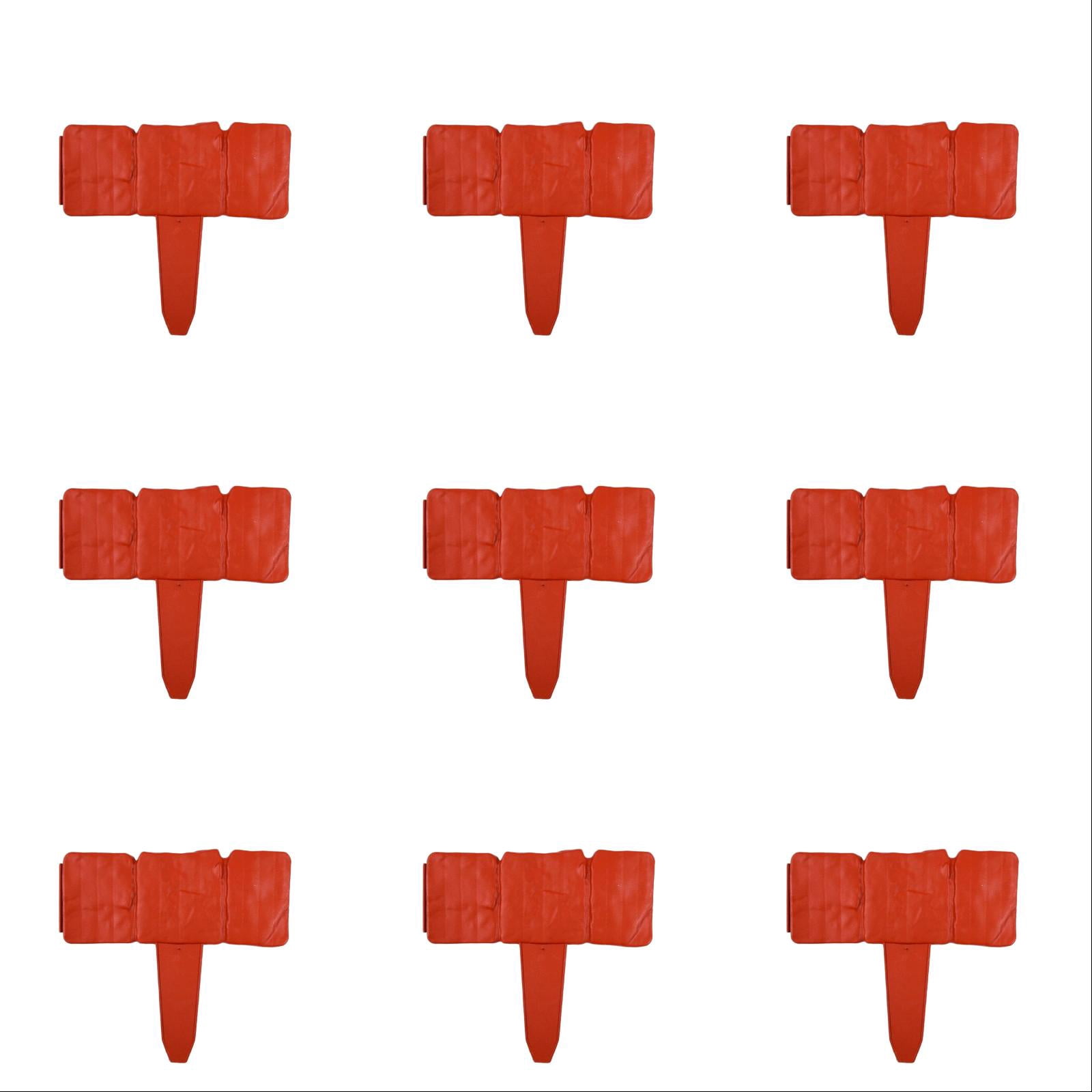 10Pcs Garden Edging Border, Imitation Stone Fence Panels, Decorative Flower Bed Edging Barrier for Landscaping, Lawn Border with Ground Spikes for Patio Backyard