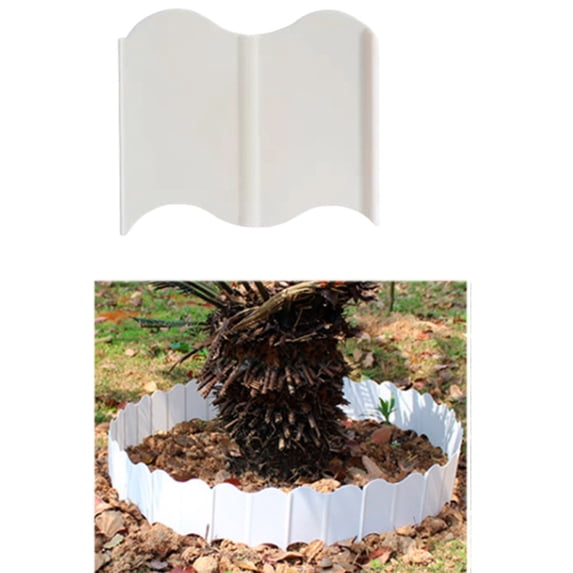10Pcs Garden Edging, Wavy Edge Landscape Edging, Plastic Garden Border Fence, DIY Flexible Lawn Edging, Decorative Flower Bed Edging, for Yard Lawn Garden Tree Ring and Outdoor Landscaping