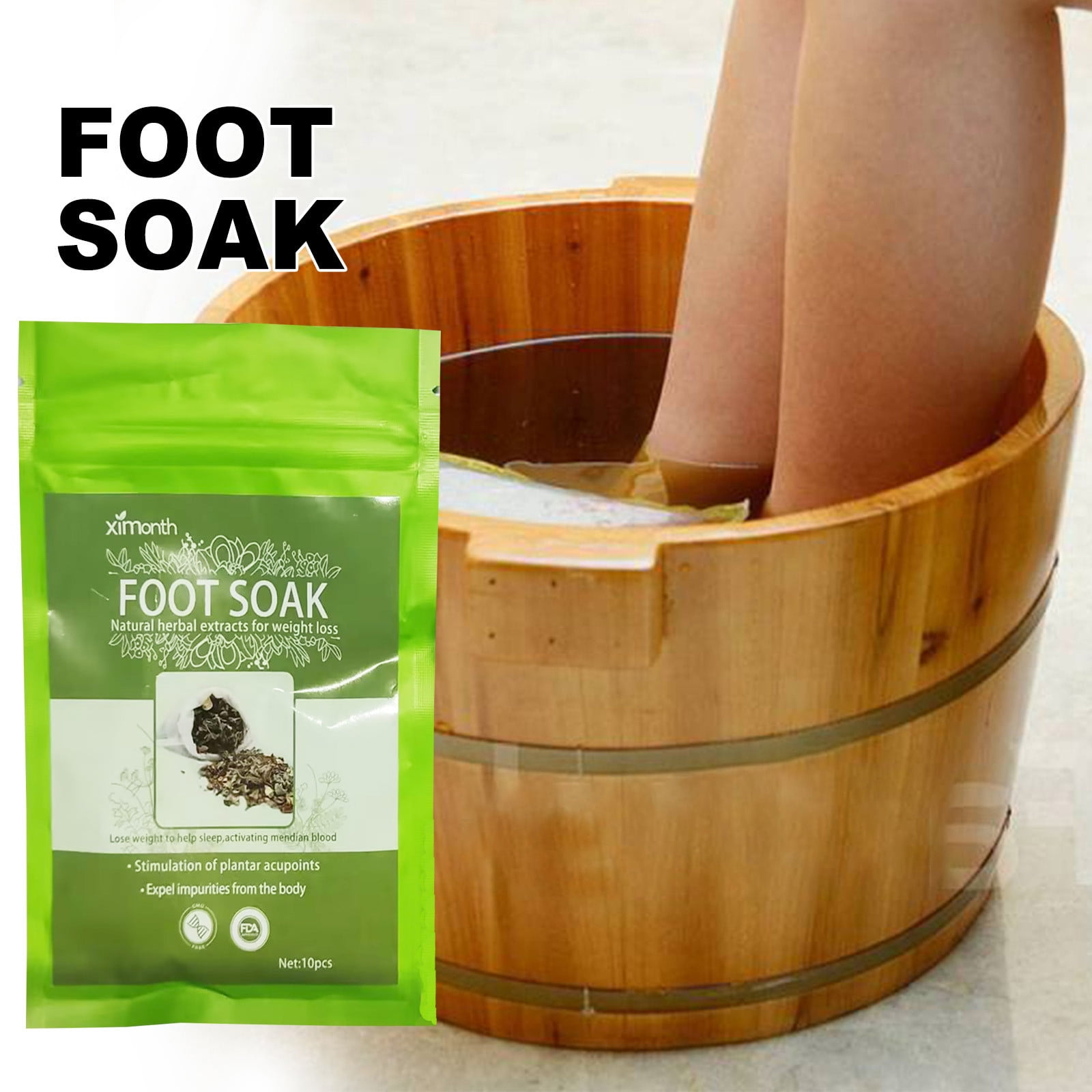 10Pcs Ginger Foot Soak Foot Care Spa Relaxation for Muscles Foot Pain