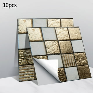 Pianpianzi Sticky Tiles for Walls Bathroom Cute Things for A Room Mirror Squares Ceiling 6pc Peel and Stick Ceramic Tile Paste 3D Lattice Ceramic Tile