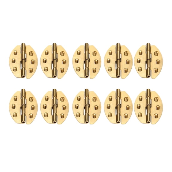 10Pcs Gold Cabinet Furniture Hinge Jewelry Gift Wine Wood Box Hinge Furniture Fitting for Woodworking 25*17mm