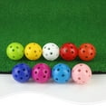 thumbnail image 1 of 10Pcs Golf Balls Elastic Safety PE Perforated Have Hole Golf Training Aids for Golf Lover, 1 of 8