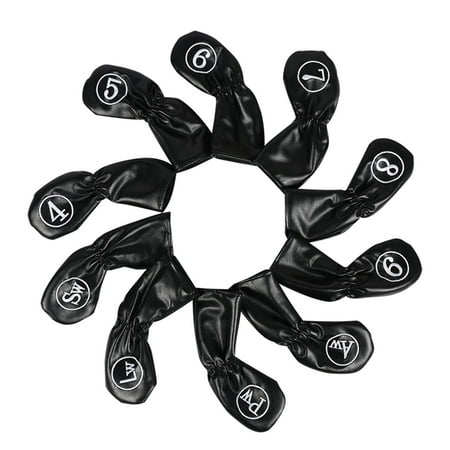 10Pcs Golf Iron Covers Set Gift Golf Training Equipment Golf Club Headcovers