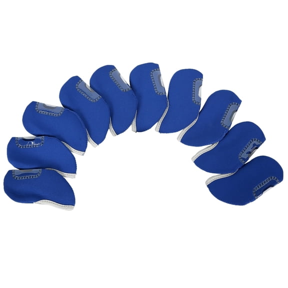 10Pcs/ Golf Iron Head Covers Neoprene Golf Club Headcovers Golf Club Head Covers with See Through Window