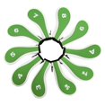 thumbnail image 1 of 10Pcs Golf Iron Headcover Set Golf Club Head Cover Water Sleeve for Outdoor Green and White, 1 of 8