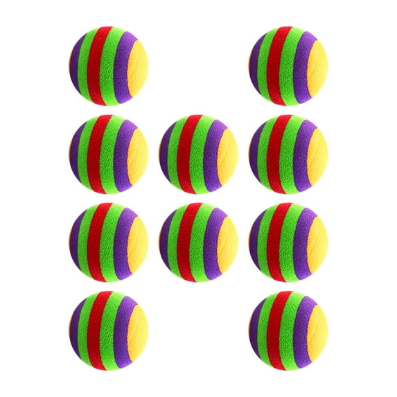 10Pcs Golf Training Balls Exercise Golf Balls for Office Home Gifts for Kids colorful