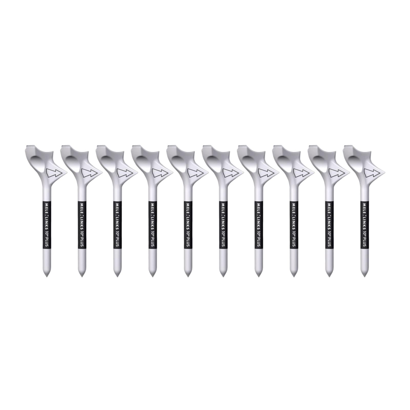 10Pcs Golfing Tees 83mm Golf Club Tools Golf Ball Tee Holder 10 Degree