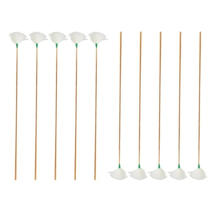 10Pcs Goose Feather Earpicks for Adults/ Comfortable Long Handle Remover Ear Picker Ear Spoon Ear Cleaning Tool Earpicking/ Green Thread L