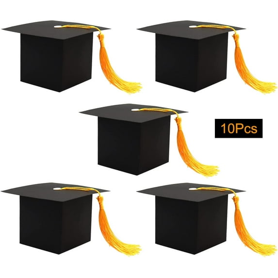10Pcs Graduation Cap Candy Box Graduation Party Supplies Decorations Graduation Gift Candy Boxes for Graduation Party Favor