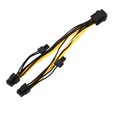10Pcs Graphics Card Power Cord Dual 8Pin to 6Pin 6P to Dual 8P6+2 Power
