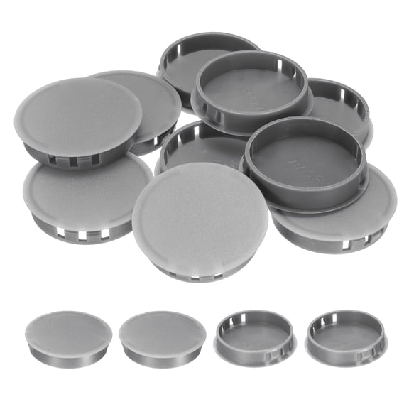 10Pcs Gray Hole Plugs, 50mm / 1.97" Plastic Snap in Locking Screw Hole Cover Flush Mount Panel Plugs for Chair / Table / Furniture Cabinet