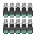 10Pcs Green Coaxial BNC Male Cable Connector Terminal Adapter CCTV