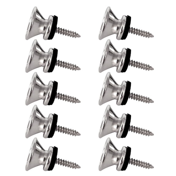 10Pcs Guitar Strap Lock Buttons Metal End Pin Security Straplocks Belt Buckle Retainer for Guitar Bass Ukuleles