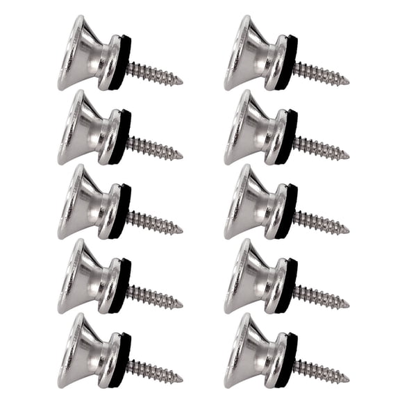 10Pcs Guitar Strap Locks Metal Guitar Strap Buttons Lock End Pin Electric Bass Guitar Security Straplocks Enduring