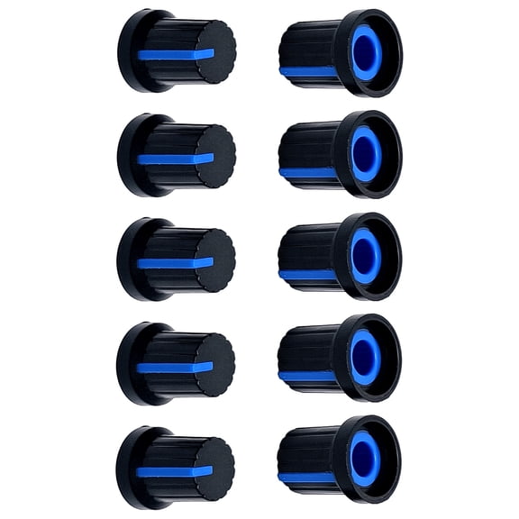 10Pcs Guitar Volumes Control Knob Potentiometer Knobs 6mm Shaft Hole Amplifier Knobs for Speakers Effect Pedal Amplifier