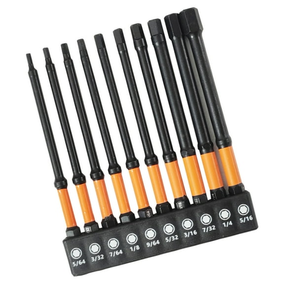 10Pcs H1.5-H8 Allen Wrenches Drill Bit 1/4inch Hexagon Screwdriver Bit Set Allen Key Bit Set for Assembling Furniture