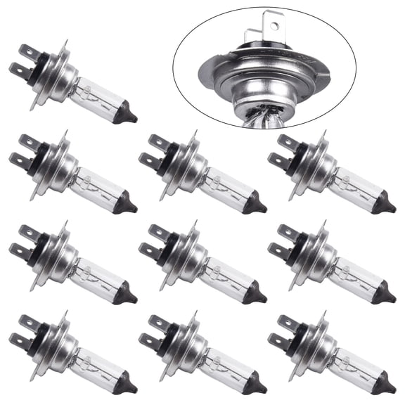 10Pcs H7 Car Halogen Headlights 55W 6000K Car Bulb Lamps With 12V Battery Voltage Super Warm Yellow Light Bulb Headlight Fangkenuo
