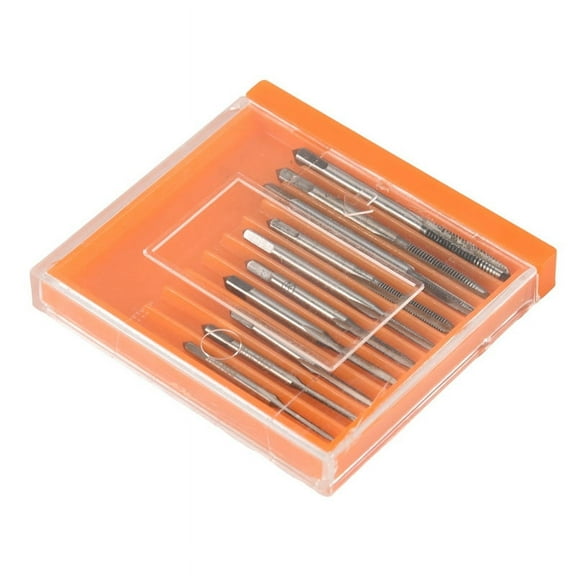 10Pcs HSS M1 M1.2 M1.4 M1.6 M1.7 M1.8 M2 M2.5 M3 M3.5 Mini Tap Drill Bit Machine Metric Thread Tap Set Screw Tap,10 * Mini Machine Tap Set,silver