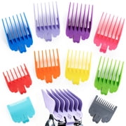 10 Pack Color Coded Hair Clipper Guide Combs for Side Snap On Hair Clippers 1/16" to 1"