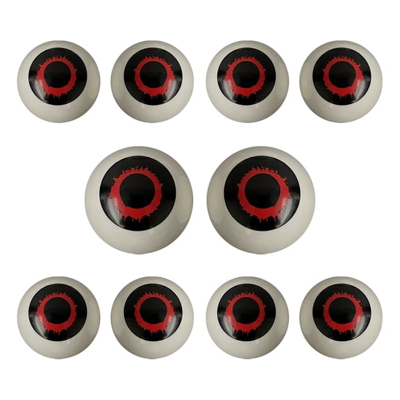 10Pcs Halloween Bleeding Eyeball Props, Semi-Circular Hollow Spoof Eyes for Scary Decorations, Horror Eyeball Toys for Haunted House Party