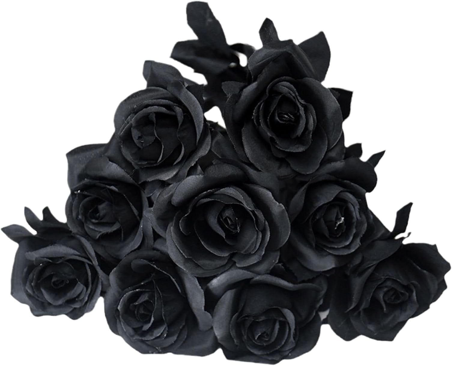 10Pcs Halloween Roses Lifelike Black and White Roses 14.6'' Long ...