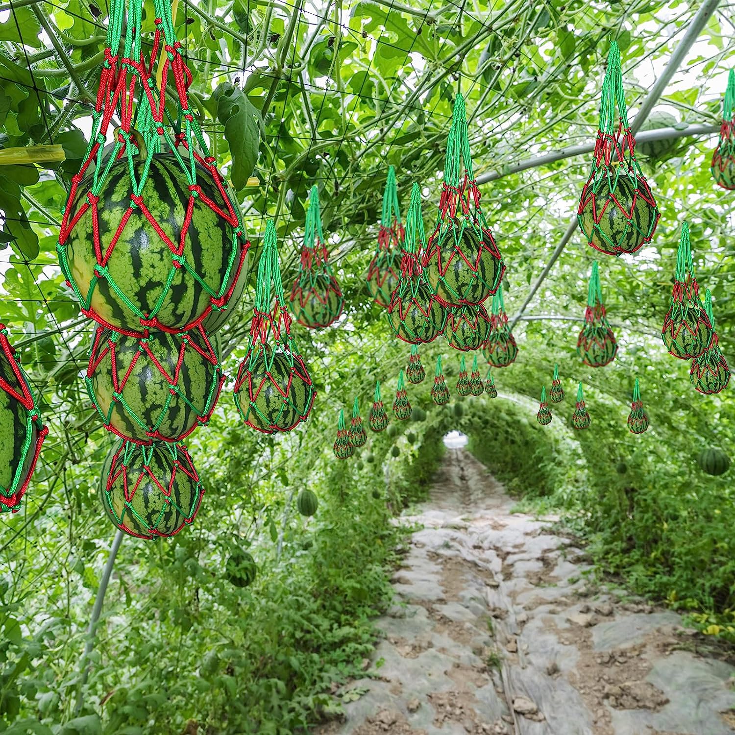 10Pcs Hanging Fruit Basket Melon Hammock Mesh Fruit Basket Watermelon